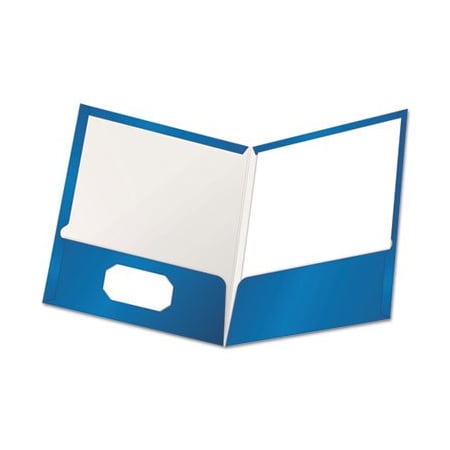 Tops Business Forms Oxford, High Gloss Laminated Paperboard Folder Capacity, Blue, 25PK 51701